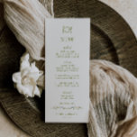 VERONA Moss Green Wedding Menu<br><div class="desc">VERONA Moss Green,  Dinner Setting Doodle,  huwelijksmenu. Kenmerken,  Moss Green Typography,  licht beige kleur achtergrond en wilde bloem wijnstok detail.</div>