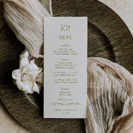 VERONA Moss Green Wedding Menu