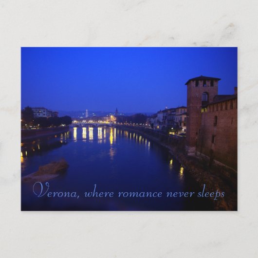 Verona, Night Briefkaart (Voorkant)