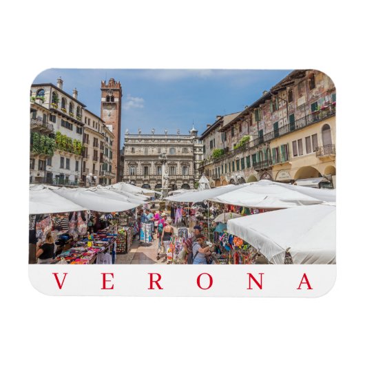 Verona Piazza Erbe fridge magnet Magneet (Horizontaal)
