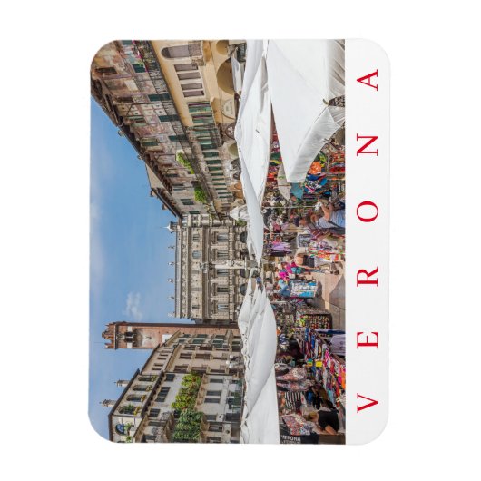 Verona Piazza Erbe fridge magnet Magneet (Verticaal)