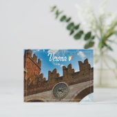 Verona, Portoni della Bra gateway, Italië Briefkaart (Staand voorkant)