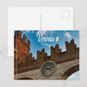 Verona, Portoni della Bra gateway, Italië Briefkaart (Voorkant / Achterkant)