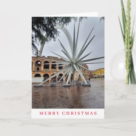 Verona reuzenster uitzicht kerstkaart feestdagen kaart (Voorkant)