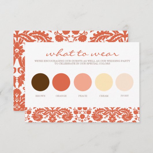 Verona Sunset Attire Informatiekaartje (Voorkant / Achterkant)