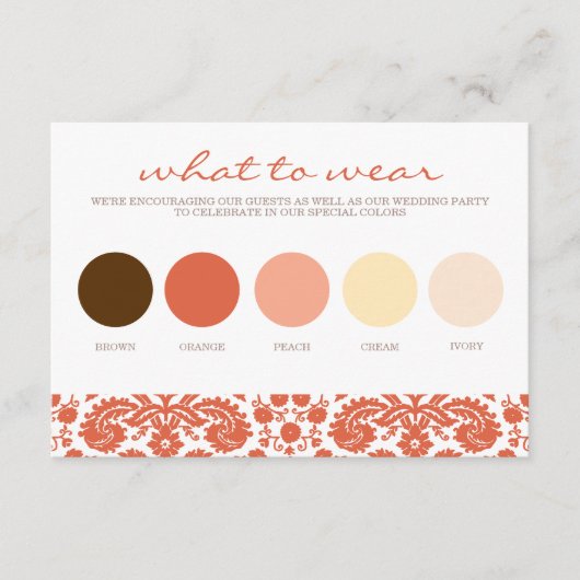 Verona Sunset Attire Informatiekaartje (Voorkant)