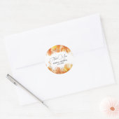 Verona Sunset Blooms Gold Bedankt bruiloft Ronde Sticker (Envelop)
