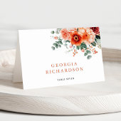Verona Sunset Bright Sinaasappel Modern Place Card Kaart