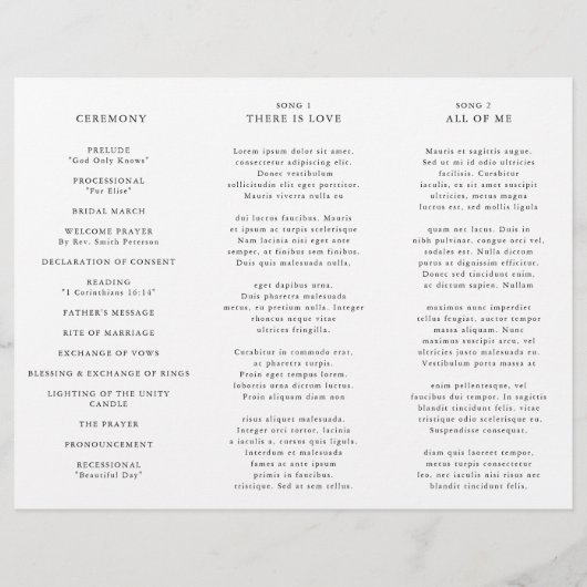 Verona Sunset Bright Sinaasappel Modern Wedding Pr (Achterkant)