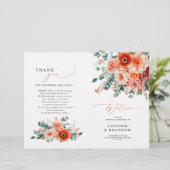 Verona Sunset Bright Sinaasappel Modern Wedding Pr (Staand voorkant)