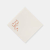 Verona Sunset bruiloft Initiaal servetten | Retro (Hoek)