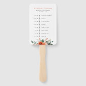 Verona Sunset Helder Sinaasappel bruiloft Tijdlijn Handwaaier (Achterkant)