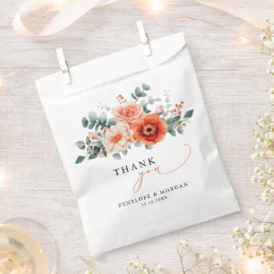 Verona Sunset Helder Sinaasappel Modern Bloemen Hu Bedankzakje