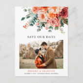 Verona Sunset Helder Sinaasappel Modern Bloemen Hu Briefkaart (Voorkant)