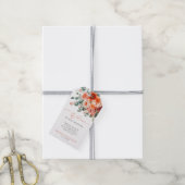 Verona Sunset Helder Sinaasappel Modern Bloemen Hu Cadeaulabel (Met Touw)