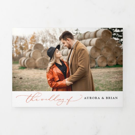 Verona Sunset Helder Sinaasappel Modern Bloemen Hu Drieluik Aankondiging (Cover)