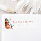 Verona Sunset Helder Sinaasappel Modern Bloemen Hu Etiket (Insitu)