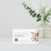 Verona Sunset Helder Sinaasappel Modern Bloemen Hu Informatiekaartje (Staand voorkant)