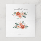 Verona Sunset Helder Sinaasappel Modern Bloemen Hu Plaatskaartje (Buitenkant ongevouwen)