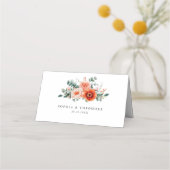 Verona Sunset Helder Sinaasappel Modern Bloemen Hu Plaatskaartje (Achterkant)