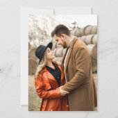 Verona Sunset Helder Sinaasappel Modern Bloemen Hu Save The Date (Achterkant)