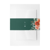 Verona Sunset Helder Sinaasappel Modern Bloemen Hu Uitnodigingen Wikkel (Voorkant Voorbeeld)