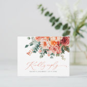 Verona Sunset Helder Sinaasappel Moderne Bloemen R Briefkaart (Staand voorkant)