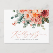 Verona Sunset Helder Sinaasappel Moderne Bloemen R Briefkaart (Voorkant)