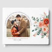 Verona Sunset Helder Sinaasappel Moderne Bloemenfo Gastenboek (Voorkant)