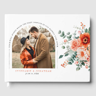 Verona Sunset Helder Sinaasappel Moderne Bloemenfo Gastenboek