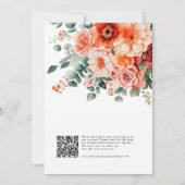 Verona Sunset Helder Sinaasappel Moderne Bloemenfo Save The Date (Achterkant)