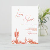 Verona Sunset Illustration Westerne Woestijnbruilo Kaart (Staand voorkant)