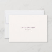 VERONA Sunset Mauve Maaltijdkeuze Trouwen RSVP Kaartje (Achterkant)