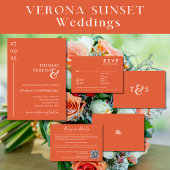 Verona Sunset Oranje QR-codebehuizing Kaart