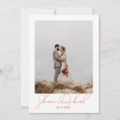 Verona sunset oranje script kalligrafie bruiloft kaart (Achterkant)