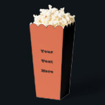 Verona Sunset Sinaasappel Effen Kleur Bedankdoosjes<br><div class="desc">Film Popcorn Style Shaped Party Favoriet Box met een aanpasbare Jouw tekst Hier tekst sjabloon en bedrukt met Verona Sunset Sinaasappel Solid Color door TheFabricSeal print on demand shop op Zazzle.com #ZazzleMade ©️Original. https://www.zazzle.com/store/thefabricseal Liefde is in de lucht met Verona Sunset prachtige punchy oranje kleur genoemd naar de Italiaanse stad...</div>