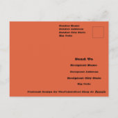 Verona Sunset Sinaasappel Effen Kleur Briefkaart (Achterkant)