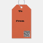 Verona Sunset Sinaasappel Effen Kleur Cadeaulabel (Achterkant)