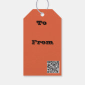 Verona Sunset Sinaasappel Effen Kleur Cadeaulabel (Achterkant)