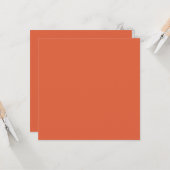 Verona Sunset Sinaasappel Effen Kleur Kaart (Voorkant / Achterkant in situ)