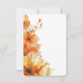 Verona Sunset Waterverf Floral QRcode bruiloft RSVP Kaartje (Achterkant)