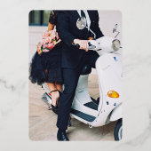 Verona Sunset Wedding Folie Uitnodiging (Achterkant)