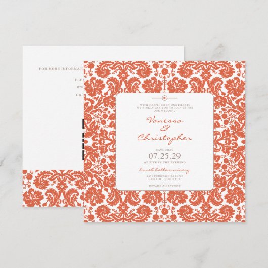 Verona Sunset Wedding Kaart (Voorkant / Achterkant)