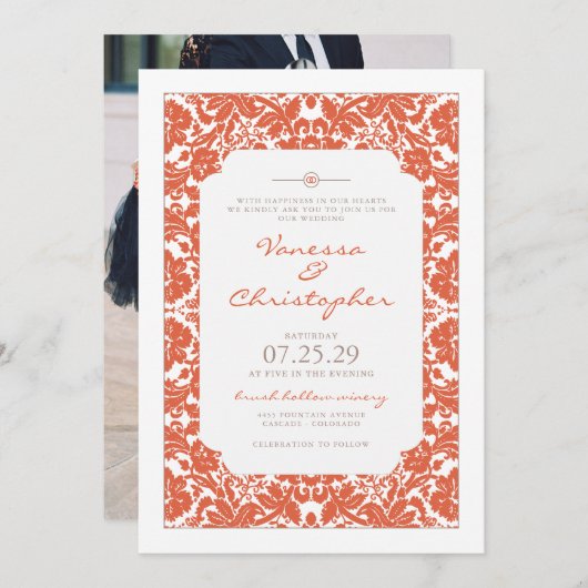 Verona Sunset Wedding Kaart (Voorkant / Achterkant)