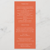 Verona Sunset Wedding Programma Programmakaart (Achterkant)