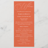 Verona Sunset Wedding Programma Programmakaart (Voorkant)