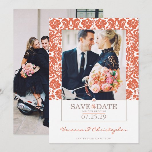 Verona Sunset Wedding Save The Date (Voorkant / Achterkant)