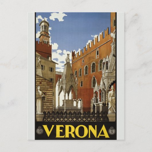 Verona Travel Advertisement Europe Toerisme Briefkaart (Voorkant)