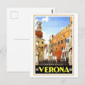  Verona Travel Poster Briefkaart (Voorkant / Achterkant)