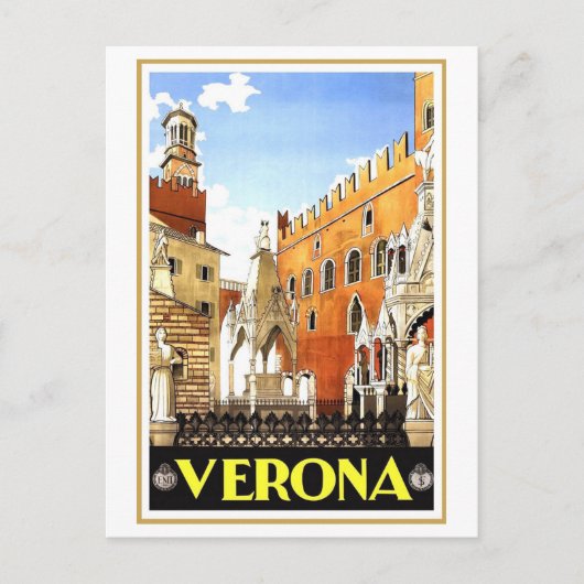  Verona Travel Poster Briefkaart (Voorkant)